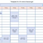 Timeplan for 25 meters bassenget 2018