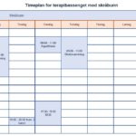 Timeplan for bassenget med skråbunn 