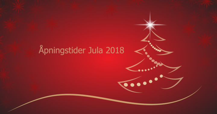 Det er reduserte åpningstider jul og nyttår 2018